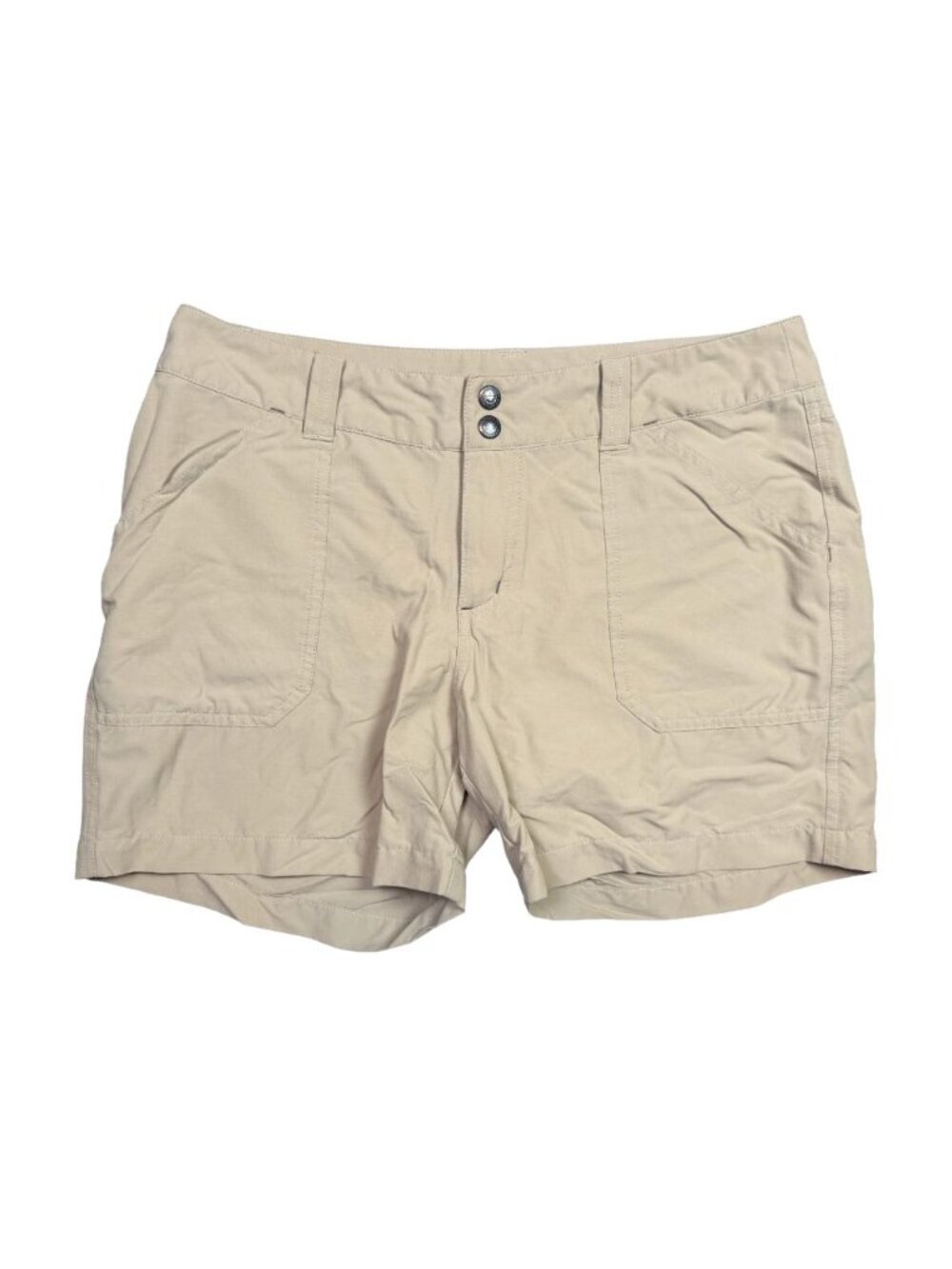 Patagonia Womens Khaki Hiking Shorts Size 10 Nylon Stretch Outdoor Pockets